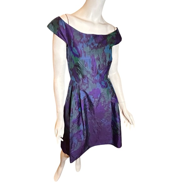 RED VALENTINO Raw Silk Midi Dress Small - Picture 3 of 16